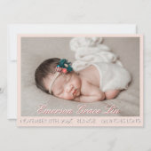Carte Our Little Bear Pink 3 Photo Birth Announcement  (Devant)