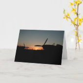 Carte ouragan au coucher du soleil (Fleur jaune)