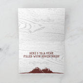 Carte Ourdoorsy Style Plaid Bear Birthday (Intérieur)