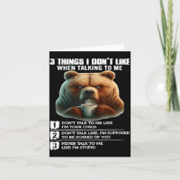 Ours 3 choses que je n'aime pas quand on me parle 