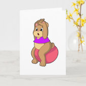 Carte Ours à la forme avec ballon d'exercice.PNG (Fleur jaune)