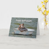 Carte Ours À La Retraite Dans Le Dinghy (Fleur jaune)