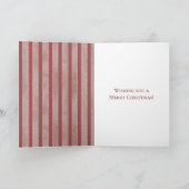 Carte Ours à rayures rouges de Noël (Intérieur)