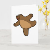 Carte Ours à yoga exercice d'étirement (Fleur jaune)