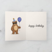 Carte Ours Anniversaire Sauvage (Intérieur)