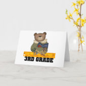 Carte Ours avec règle 3e grade (Fleur jaune)