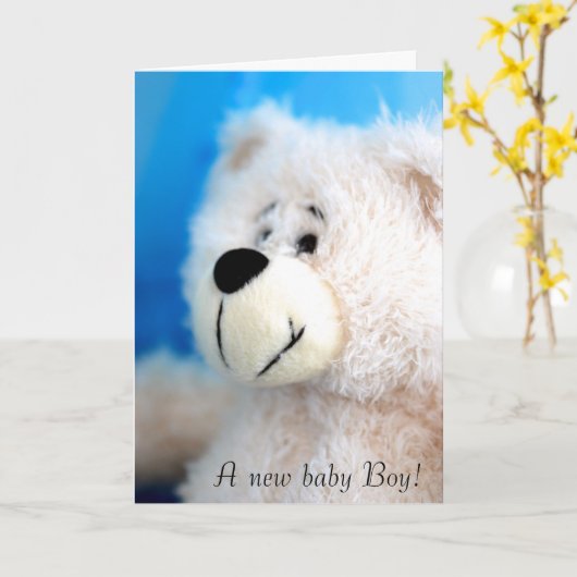 Carte Ours bleu (Fleur jaune)