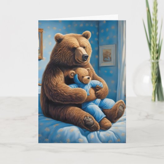 Carte Ours Brown Anniversaire Avec Ours En Teddy (Devant)