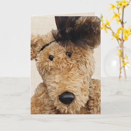 Carte Ours Brown mignon (Fleur jaune)