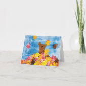 Carte Ours Choco Automne - Art pour enfants pour le choi (Devant)