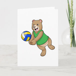 Carte Ours comme joueur de volleyball avec Volleyball