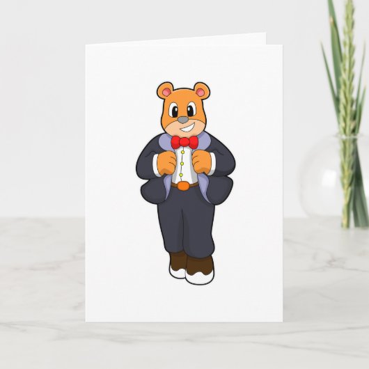 Carte Ours comme une chambre avec un costume (Devant)