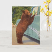 Carte Ours creux à Yellowstone National Park Blank (Fleur jaune)