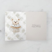 Carte Ours Cupcake Crème Anniversaire (Intérieur)