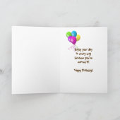 Carte Ours d'anniversaire avec bière (Intérieur)