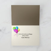 Carte Ours d'anniversaire chevauchant un carrousel (Intérieur)