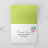 Carte Ours D'Anniversaire Cub Sur Le Journal (Intérieur)