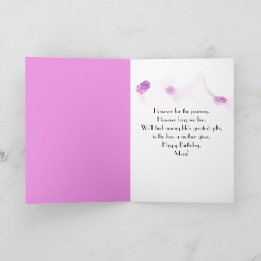 Carte Ours d'anniversaire de maman (Intérieur)