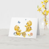 Carte Ours de bascule (Fleur jaune)