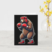 Carte Ours de boxe soviétique (Fleur jaune)
