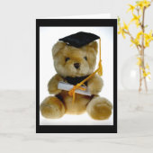 Carte Ours de fin d'études (Fleur jaune)