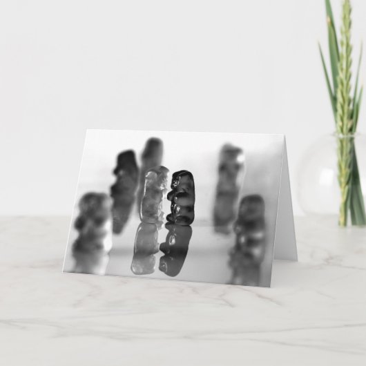 Carte Ours de gomme noir et blanc (Devant)