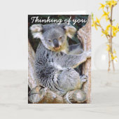 Carte Ours de koala Love_ (Fleur jaune)