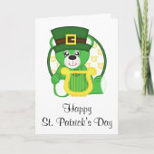Carte Ours de la Saint Patrick (Devant)