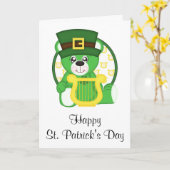 Carte Ours de la Saint Patrick (Fleur jaune)