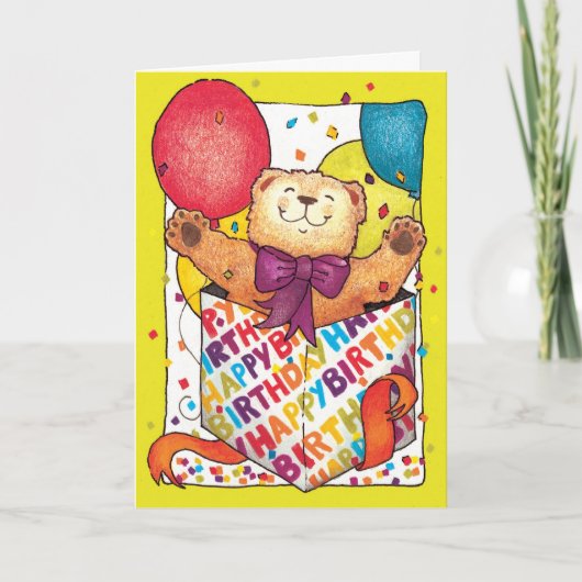 Carte Ours de nounours de joyeux anniversaire (Devant)