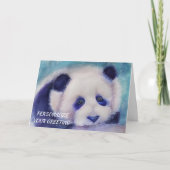 Carte Ours de panda noir et blanc brillant personnalisab (Devant)