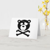 Carte ours de pirate (Fleur jaune)