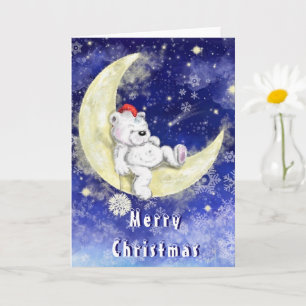 Carte Ours de rêve de la Lune de Noël