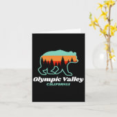 Carte Ours de snowboard de la Californie de la vallée ol (Fleur jaune)