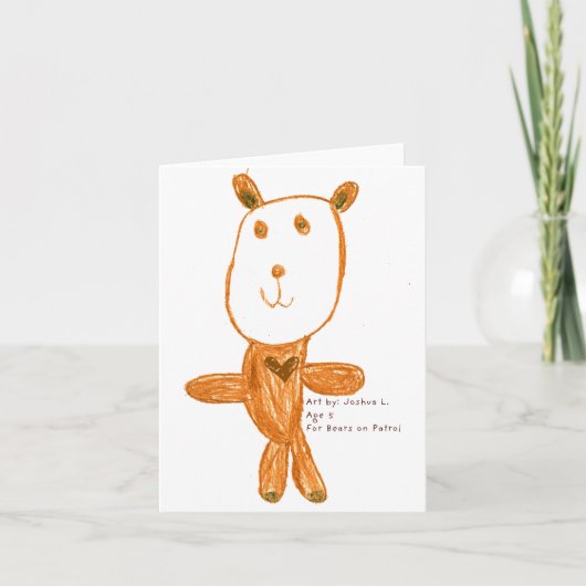 Carte Ours d'encouragement (Devant)