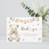 Carte Ours d'hiver bébé il fait froid dehors merci  (Debout devant)