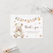 Carte Ours d'hiver bébé il fait froid dehors merci  (Devant/Arrière en situation)