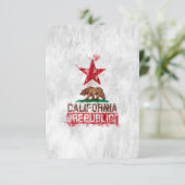 Carte Ours drapeau de la République de Californie en sty (Debout devant)