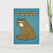 Carte Ours Drôle Sans Dents Anniversaire (Devant)
