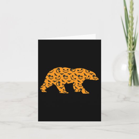 Carte Ours Easy Halloween tenue Mammifère Animal Lazy Co (Devant)