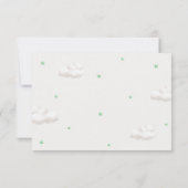 Carte Ours en peluche avec ballons verts Merci (Dos)