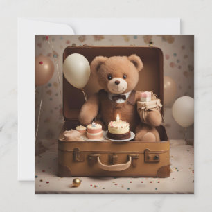 Carte Ours en peluche d'anniversaire
