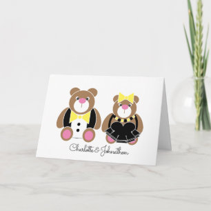 Carte Ours en peluche de Cornouailles ou mariage d'anniv