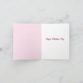 Carte Ours en peluche de la Saint-Valentin rose montgolf (Intérieur)