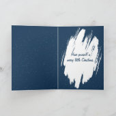Carte Ours en peluche de Noël regardant le Père Noël (Intérieur)