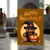 Carte Ours en peluche Halloween