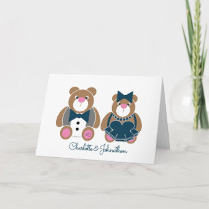 Carte Ours en peluche mignon 45e anniversaire du mariage