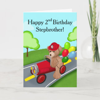 Carte Ours en peluche pour le 2e anniversaire de mon bea
