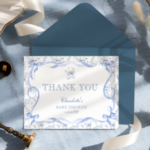 Carte Ours en peluche Toile Merci