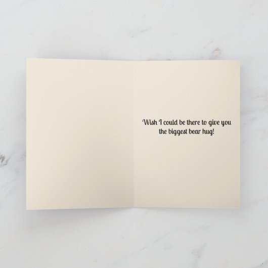 Carte Ours et fleurs d'art populaire modifiables (Intérieur)